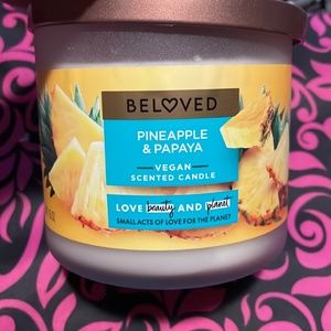 Beloved Pineapple and Papaya Vegan Scented Candle - 15oz
